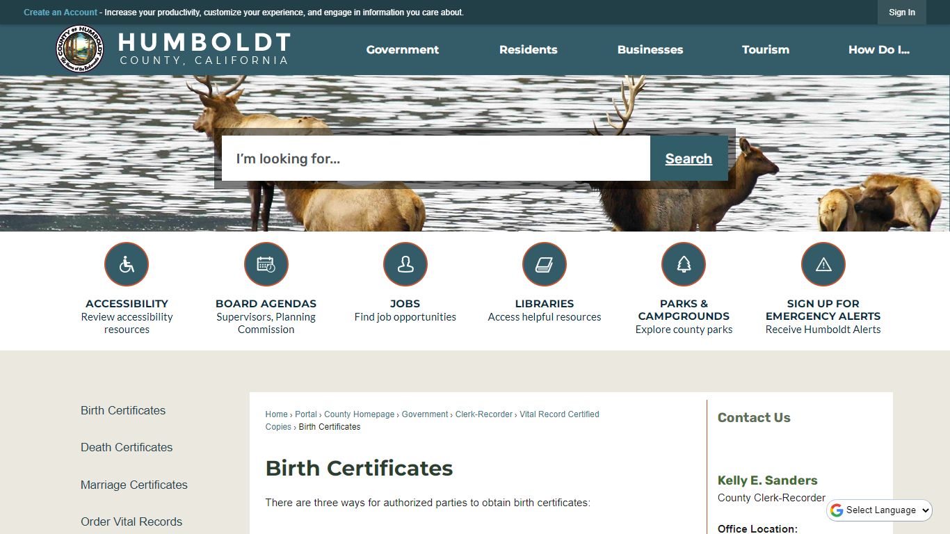 Birth Certificates | Humboldt County, CA - Official Website